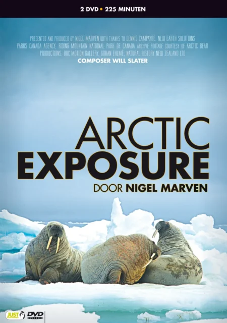 Dvd-box van de natuurdocumentaire Arctic Exposure met ijsbeer