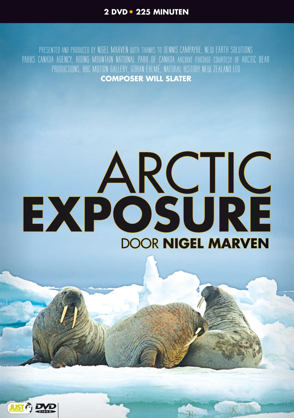 Dvd-box van de natuurdocumentaire Arctic Exposure met ijsbeer
