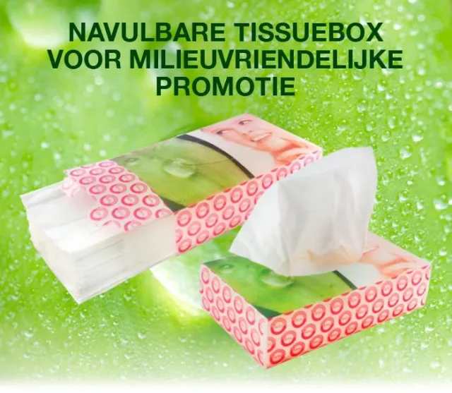Bedrukte tissuebox met tissues