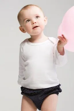 Babyshirt met lange mouwen en envelopnek