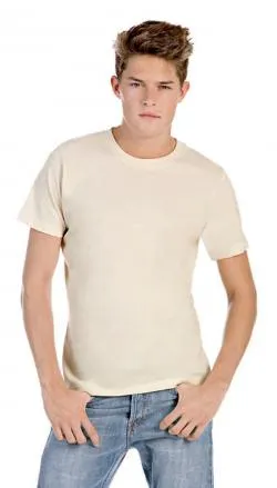 Heren T-shirt van biologisch katoen in naturel