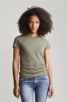 Licht dames T-shirt met ronde hals