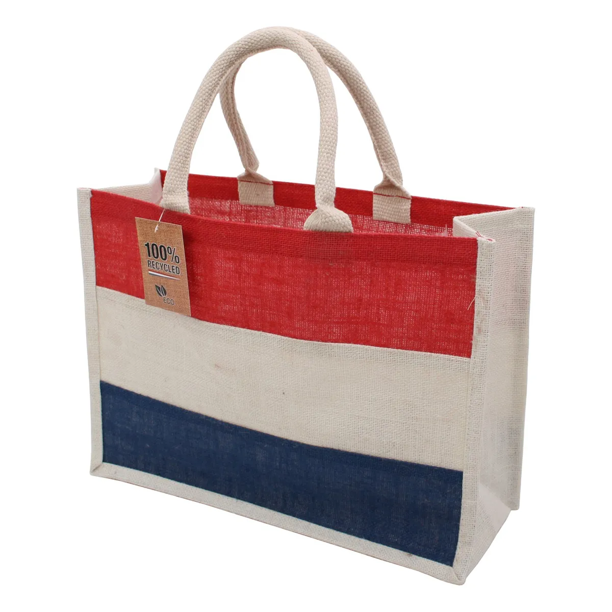 Jute shopper NL met hengsels