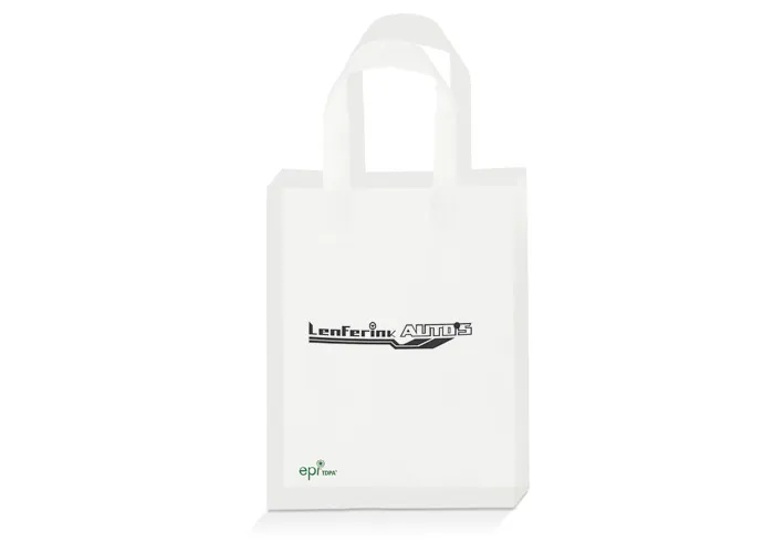 Transparante plastic tas met lange hengsels