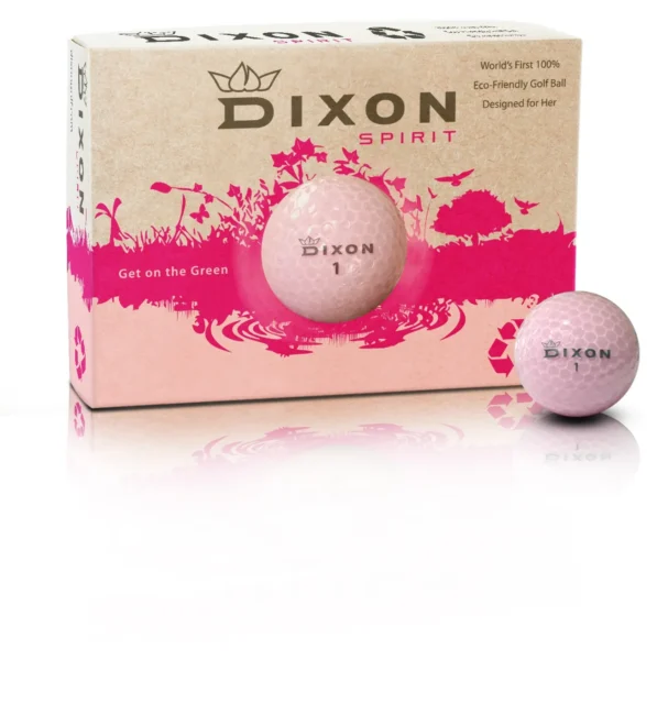 Roze Dixon Spirit golfballen in 12-ball verpakking
