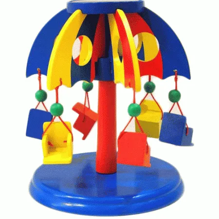 Kleine carrousel met zonnepaneel