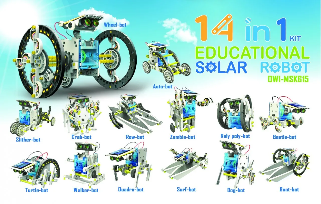 Roll-E solar robot bouwpakket met zonnepaneel