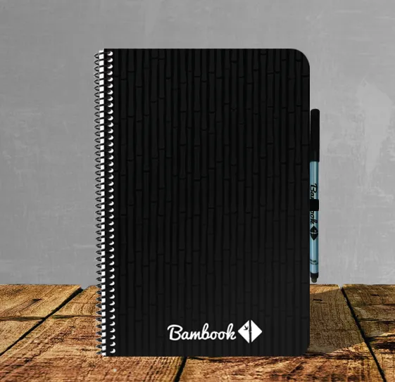 Bambook uitwisbaar schrift met pen