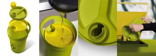 Groene Olimax container voor keukenolie