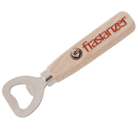 Flesopener met houten handvat