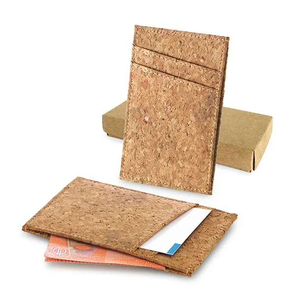 Portefeuille van kurk met geschenkdoos