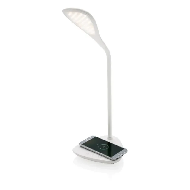 LED-bureaulamp met draadloze oplader in de voet