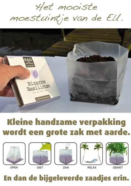 Bag to Nature kweekzakje met kruidenplantjes