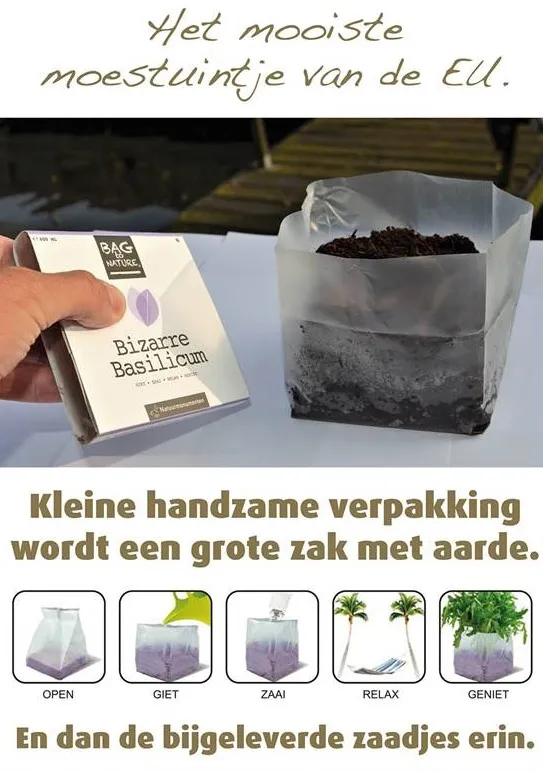 Bag to Nature kweekzakje met kruidenplantjes