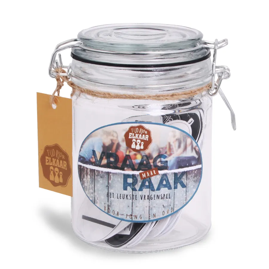 Vraag Maar Raak kaartspel met speelkaarten