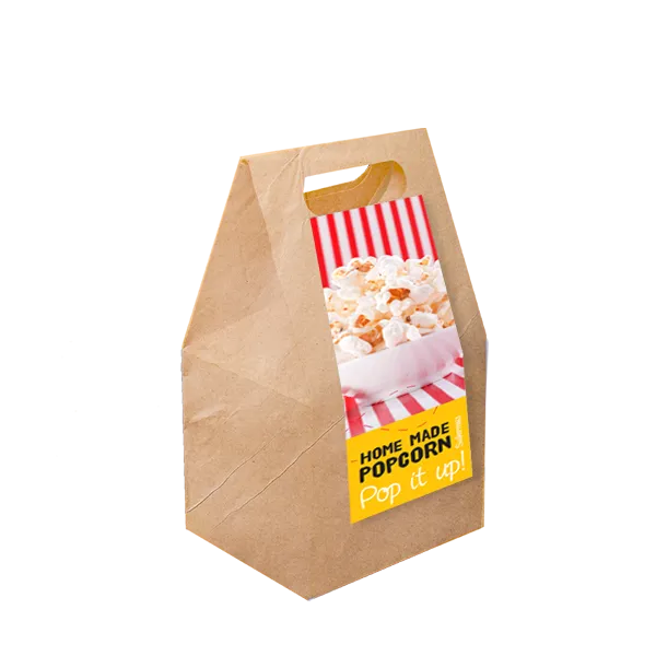 Popcorn giftbox van kraft met suikermais