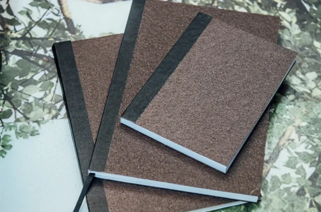 Coffee Book notitieboek met bruine kaft van koffieafval