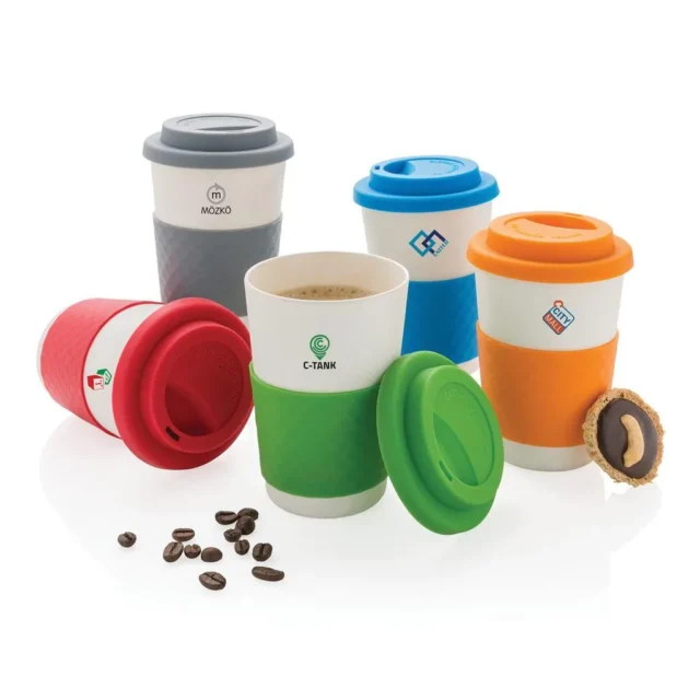 Bamboe koffiebeker 270 ml met siliconen deksel