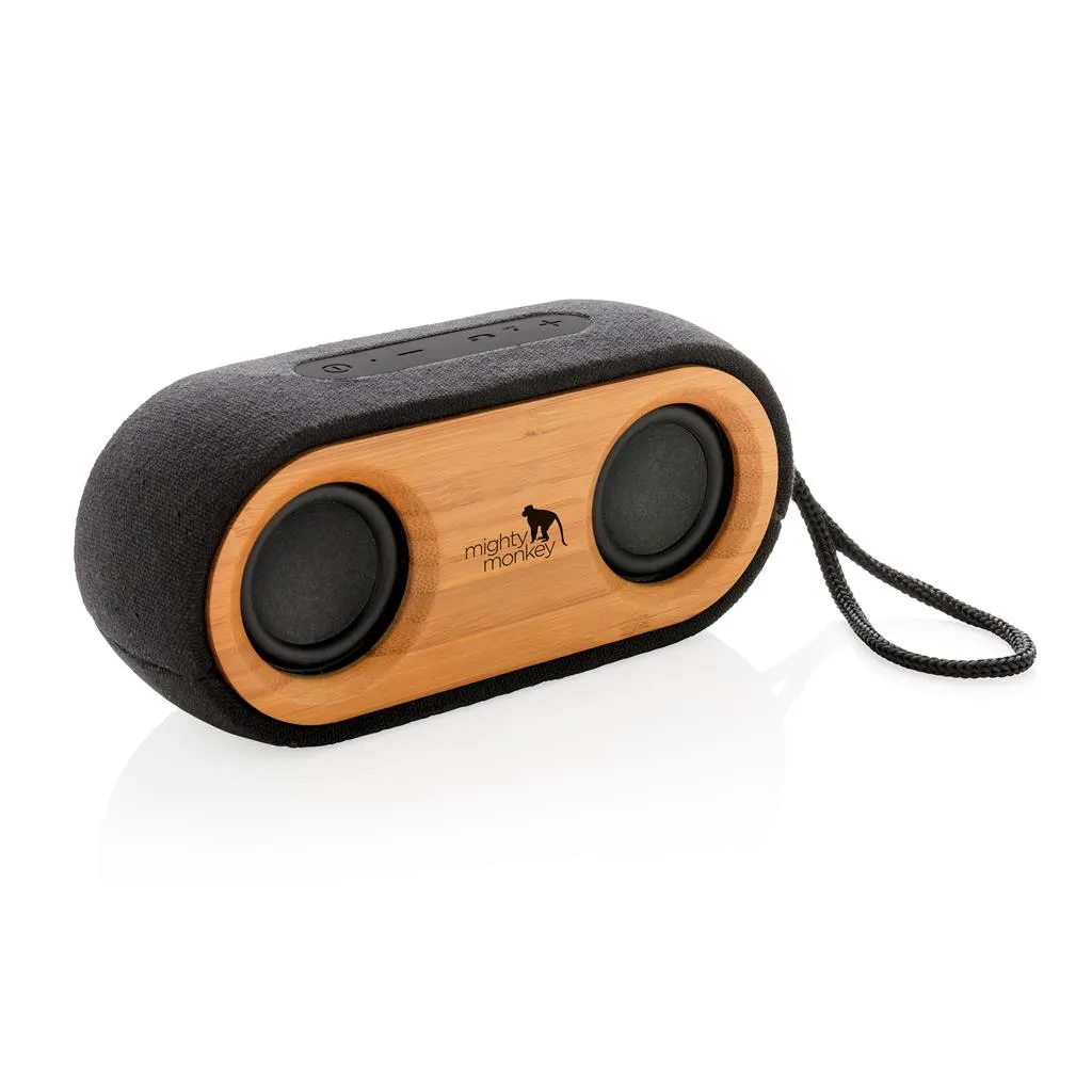 Bamboo X dubbele speaker met bamboe behuizing