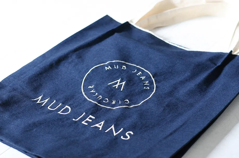 Denim boodschappentas van Mud Jeans