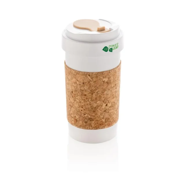 Beker van PLA met kurk handvat