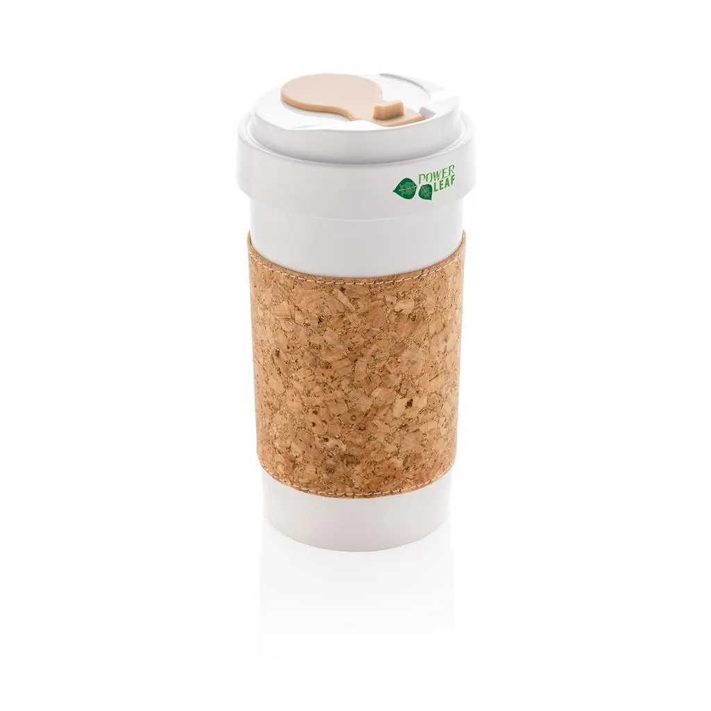 Beker van PLA met kurk handvat