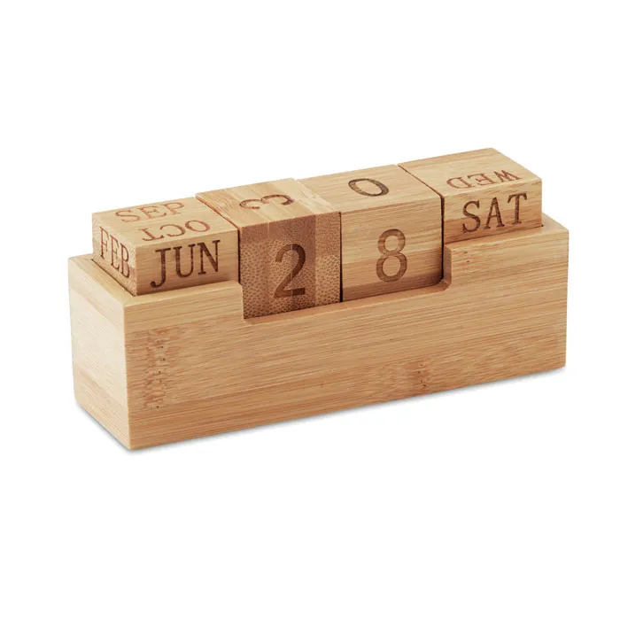 Bureaukalender van bamboe