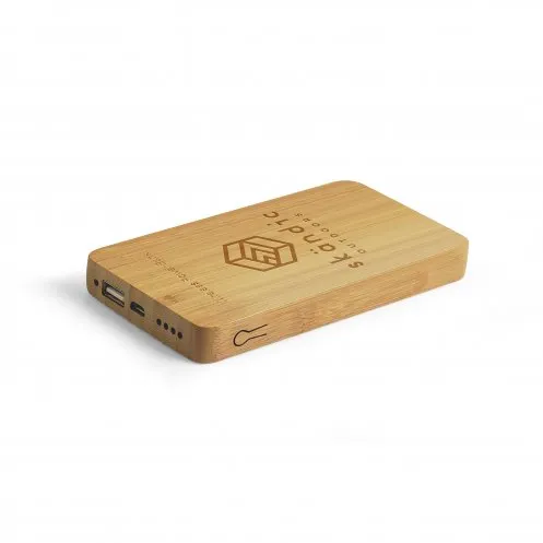 Bamboe oplader Woody met inductie