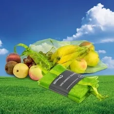 Doorzichtig organza zakje voor fruit en groente