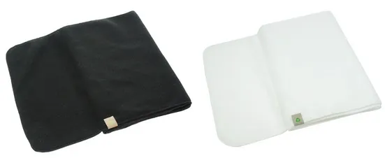 Fleece sjaal in zwart en wit