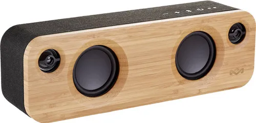 Zwarte House of Marley Get Together Mini speaker met houtlook