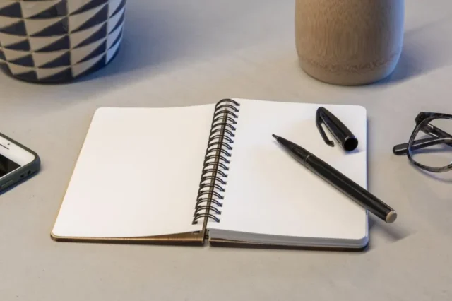 Notebook met bamboe kaft