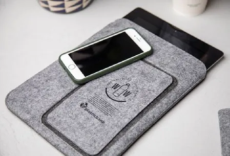 Vilten tablethoes van gerecycled PET