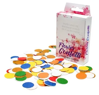 Doosje met confetti van zaadpapier
