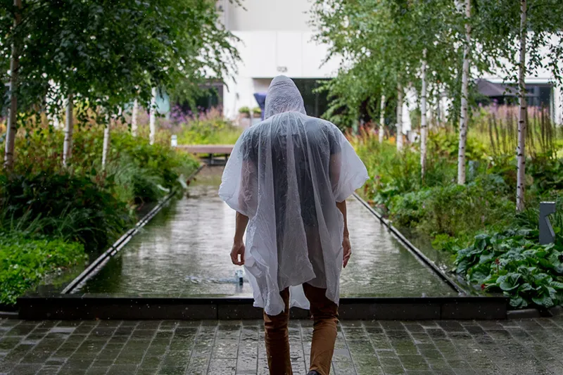 Transparante regenponcho