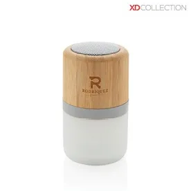Bamboe bluetooth speaker met sfeerlicht