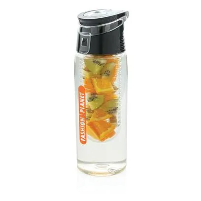 Waterfles met fruit infuser en vergrendelbare dop