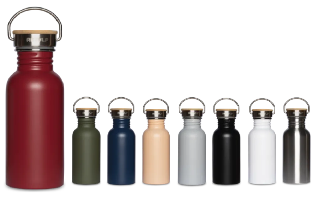 Retulp Urban roestvrijstalen drinkfles met bamboedop