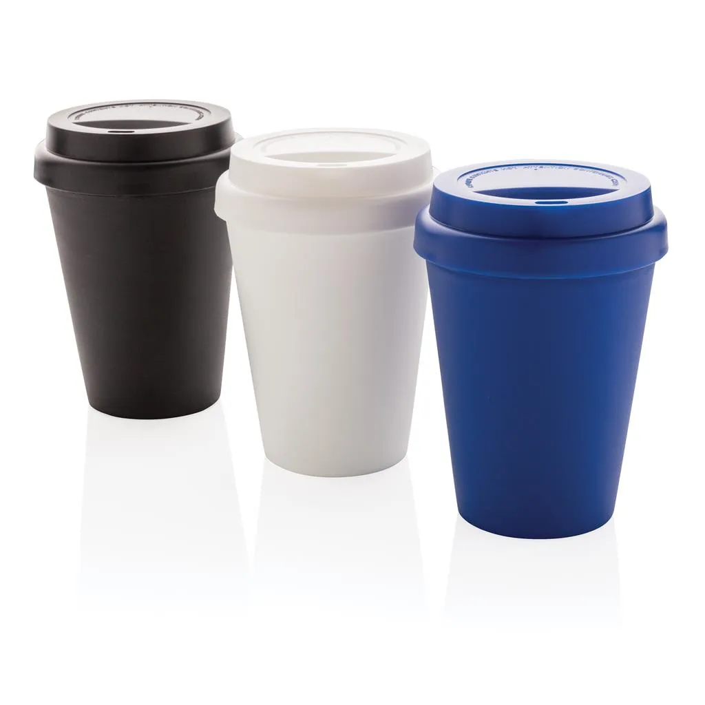 Dubbelwandige koffiebeker met schroefdeksel