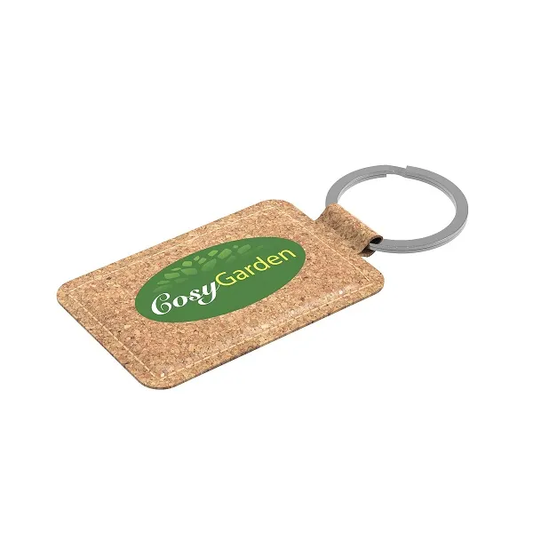 Sleutelhanger van kurk met metalen ring