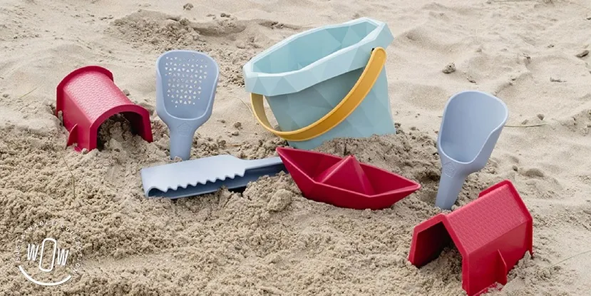 Strandspeelgoed van gerecycled plastic