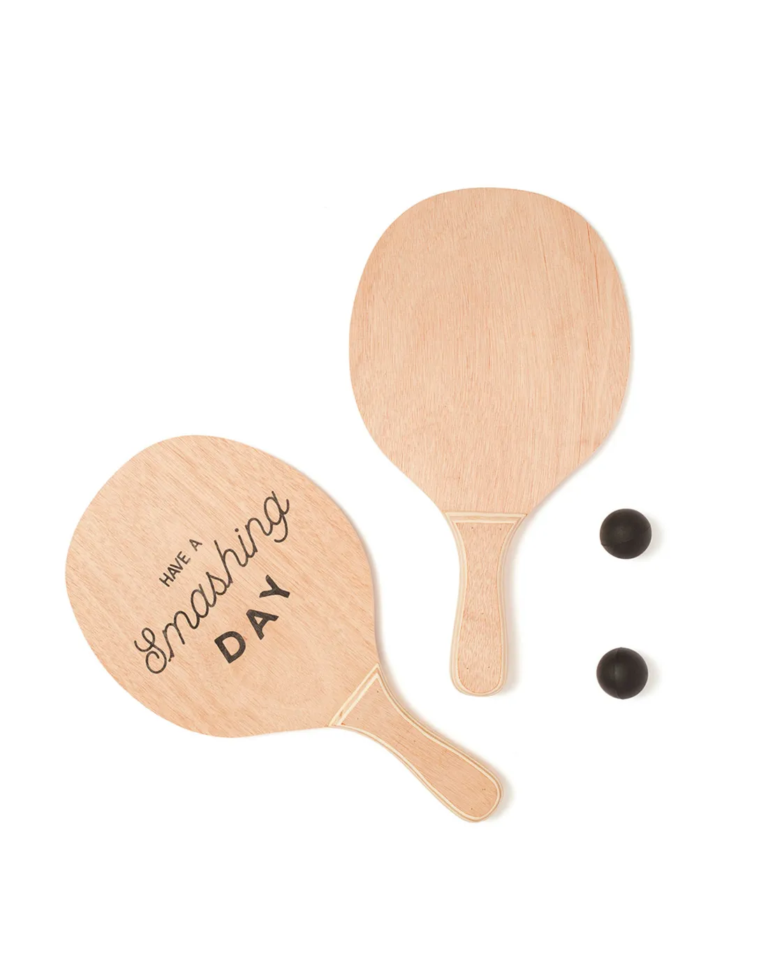 Beach tennis set met rackets, ballen en katoenen tasje
