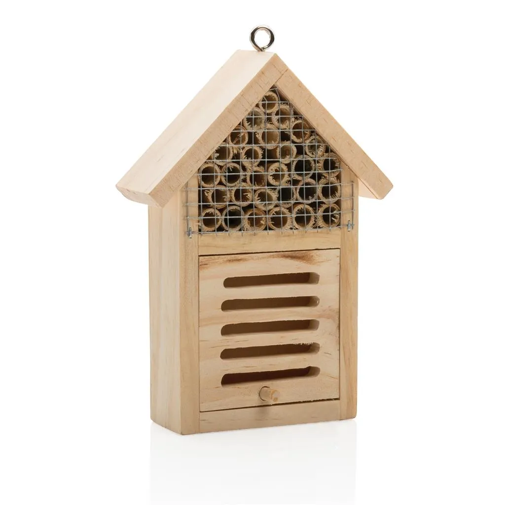 Klein houten insectenhotel
