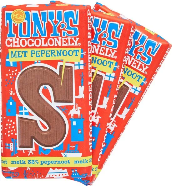 Chocoladeletter S van Tony's Chocolonely