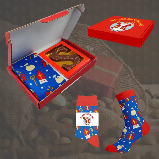 Sinterklaaspakket met sokken en lekkers