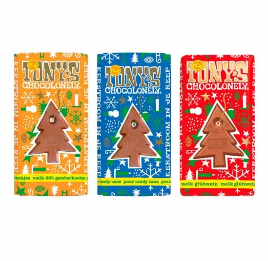 Tony's Chocolonely kerstreep in persoonlijke wikkel