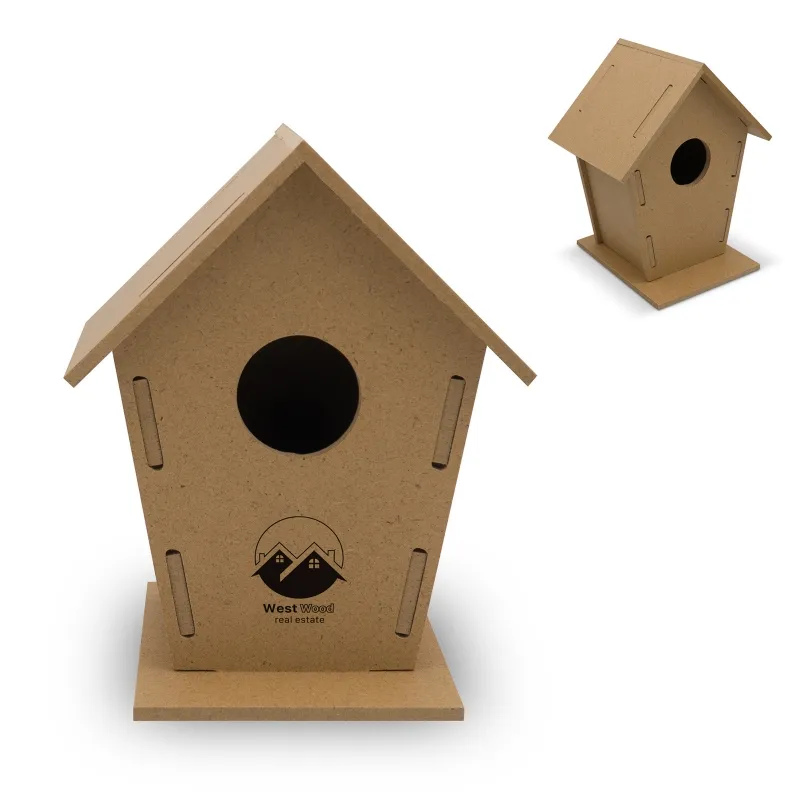 Houten vogelhuisje bouwpakket in geschenkverpakking