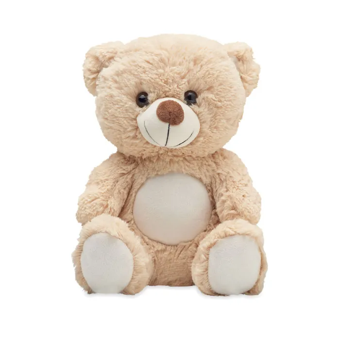 Grote pluche teddybeer met katoenen zakje