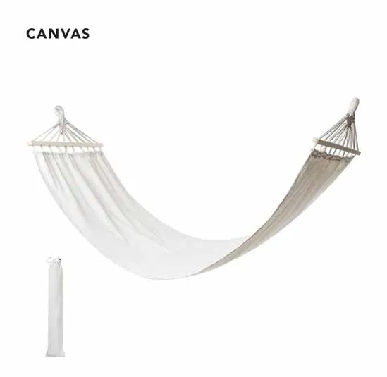 Canvas hangmat met houten standaard