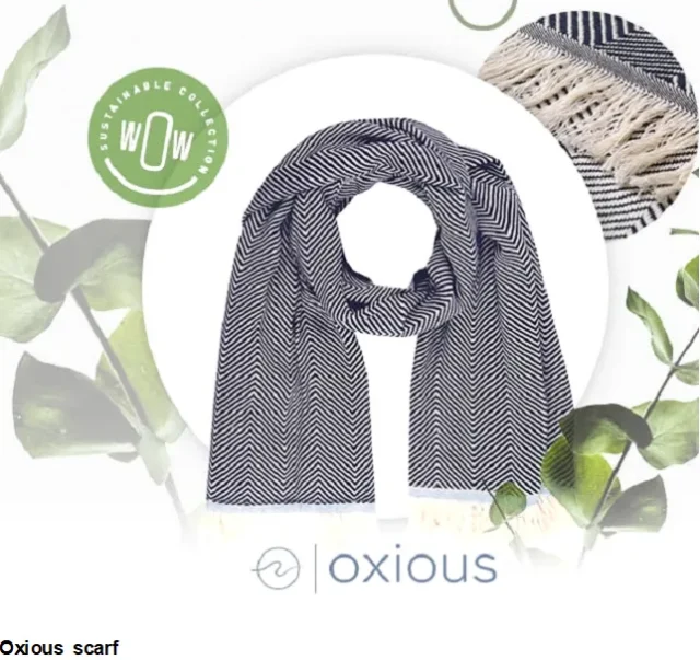 Lichte Oxious sjaal met visgraatweving